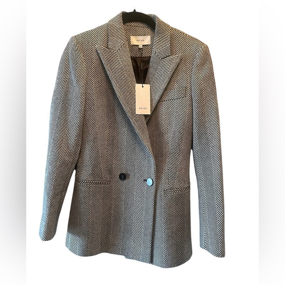 Reiss Taite Herringbone Blazer- size 2 - Picture 8 of 13